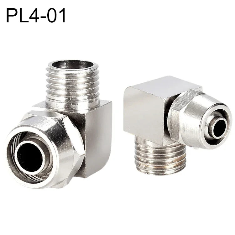 PL8-02 Conector Fêmea de Tráquea Rápido de Cobre Níquel LAIZE, PL4-M5, PL4-01, PL4-02, PL6-M5, PL6-01, PL6-02, PL8-01, PL8-02