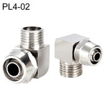 PL8-02 Conector Fêmea de Tráquea Rápido de Cobre Níquel LAIZE, PL4-M5, PL4-01, PL4-02, PL6-M5, PL6-01, PL6-02, PL8-01, PL8-02