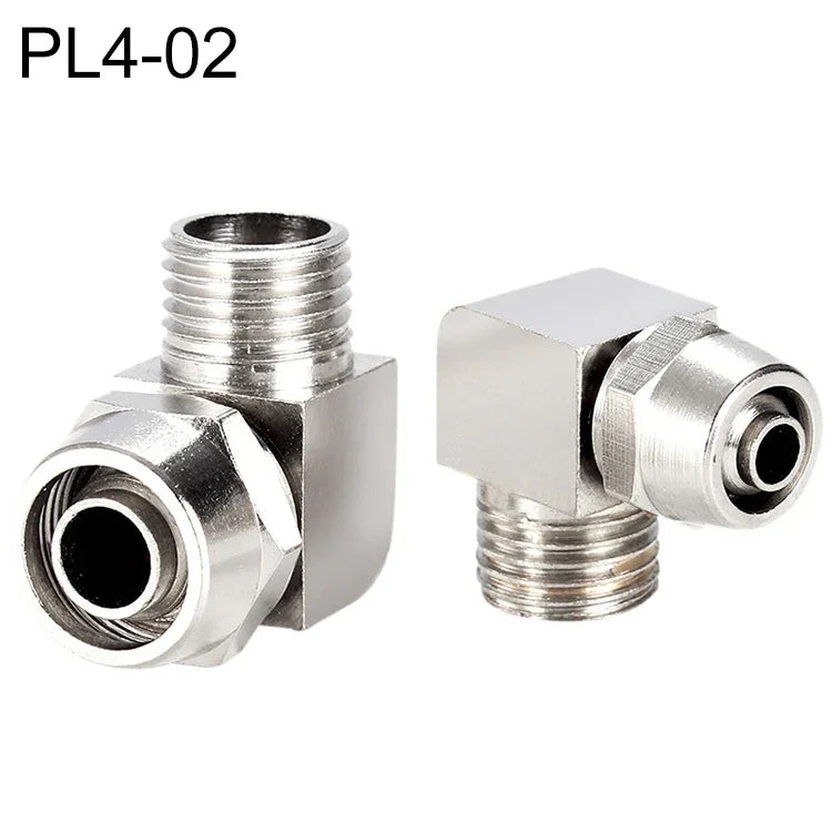 PL8-02 Conector Fêmea de Tráquea Rápido de Cobre Níquel LAIZE, PL4-M5, PL4-01, PL4-02, PL6-M5, PL6-01, PL6-02, PL8-01, PL8-02