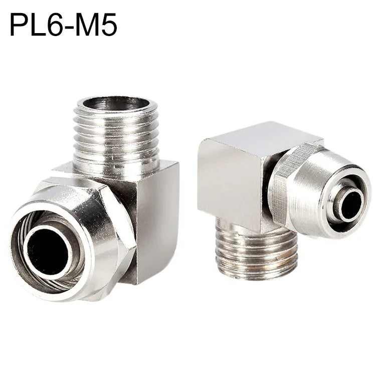 PL8-02 Conector Fêmea de Tráquea Rápido de Cobre Níquel LAIZE, PL4-M5, PL4-01, PL4-02, PL6-M5, PL6-01, PL6-02, PL8-01, PL8-02