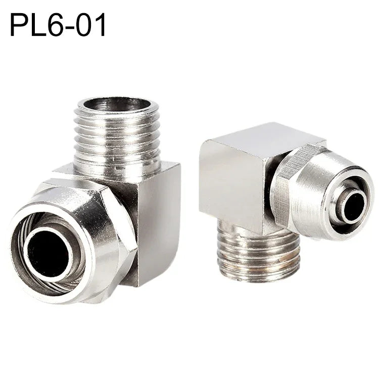 PL8-02 Conector Fêmea de Tráquea Rápido de Cobre Níquel LAIZE, PL4-M5, PL4-01, PL4-02, PL6-M5, PL6-01, PL6-02, PL8-01, PL8-02