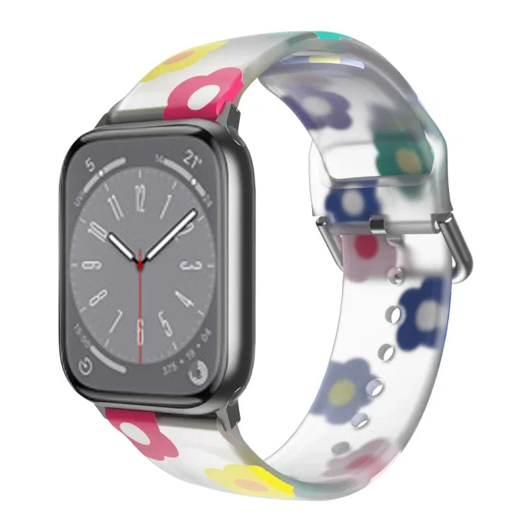 Correia de Relógio Respirável em TPU para Apple Watch, Series 8&7 41mm / SE 2&6&SE&5&4 40mm / 3&2&1 38mm