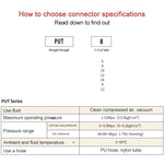 Conector Reto Pneumático de Cobre Niquelado LAIZE para Ligação Rápida, PU-4, PU-6, PU-8, PU-10, PU-12, PU-14, PU-16