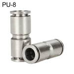 Conector Reto Pneumático de Cobre Niquelado LAIZE para Ligação Rápida, PU-4, PU-6, PU-8, PU-10, PU-12, PU-14, PU-16