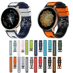 Pulseira de relógio em silicone bicolor com trama simples, para Samsung Galaxy Watch 5 40mm / 44mm