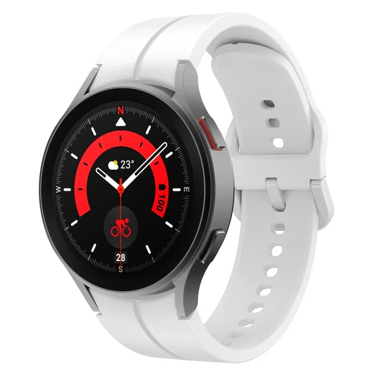 Pulseira de relógio em silicone colorida com fivela, para Samsung Galaxy Watch 5 Pro 45mm