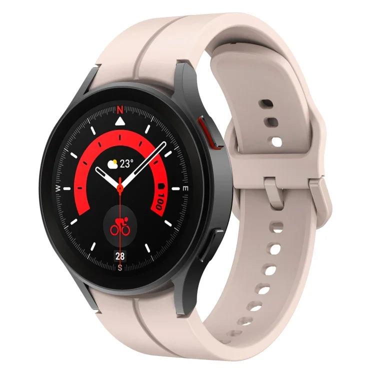 Pulseira de relógio em silicone colorida com fivela, para Samsung Galaxy Watch 5 Pro 45mm