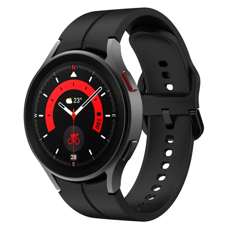 Pulseira de relógio em silicone colorida com fivela, para Samsung Galaxy Watch 5 Pro 45mm