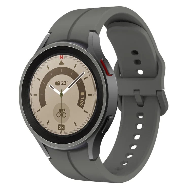 Pulseira de relógio em silicone colorida com fivela, para Samsung Galaxy Watch 5 Pro 45mm