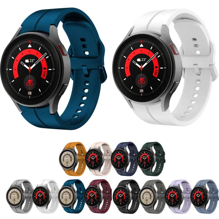 Pulseira de relógio em silicone colorida com fivela, para Samsung Galaxy Watch 5 Pro 45mm