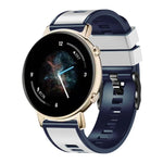 Correia de relógio em silicone com trama lisa bicolor, Para Samsung Galaxy Watch 5 Pro 45mm