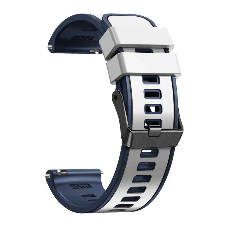 Correia de relógio em silicone com trama lisa bicolor, Para Samsung Galaxy Watch 5 Pro 45mm