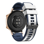 Correia de relógio em silicone com trama lisa bicolor, Para Samsung Galaxy Watch 5 Pro 45mm