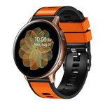 Correia de relógio em silicone com trama lisa bicolor, Para Samsung Galaxy Watch 5 Pro 45mm