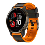 Correia de relógio em silicone com trama lisa bicolor, Para Samsung Galaxy Watch 5 Pro 45mm