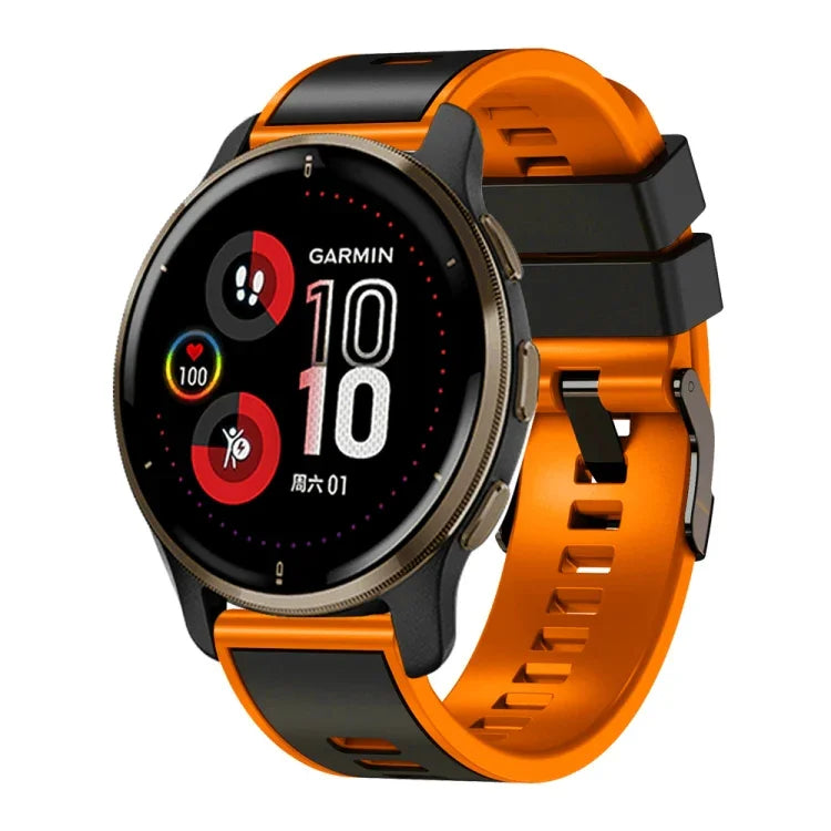 Correia de relógio em silicone com trama lisa bicolor, Para Samsung Galaxy Watch 5 Pro 45mm