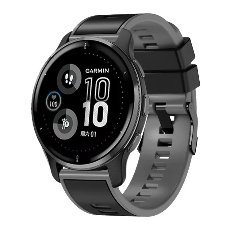 Correia de relógio em silicone com trama lisa bicolor, Para Samsung Galaxy Watch 5 Pro 45mm