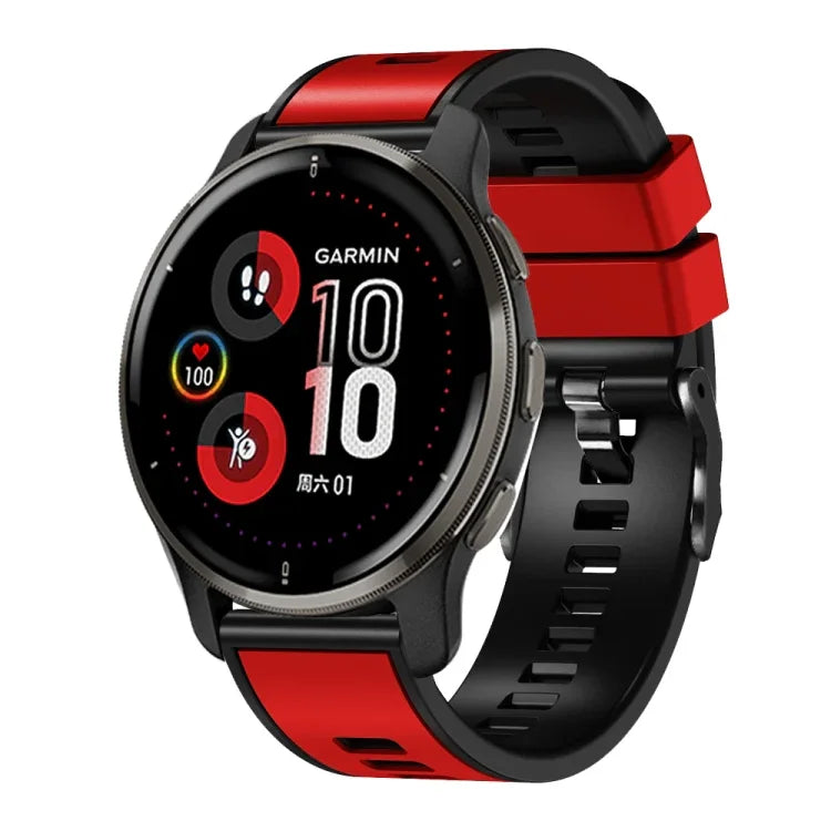 Correia de relógio em silicone com trama lisa bicolor, Para Samsung Galaxy Watch 5 Pro 45mm