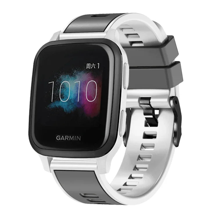 Correia de relógio em silicone com trama lisa bicolor, Para Samsung Galaxy Watch 5 Pro 45mm