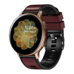 Correia de relógio em silicone com trama lisa bicolor, Para Samsung Galaxy Watch 5 Pro 45mm