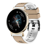 Correia de relógio em silicone com trama lisa bicolor, Para Samsung Galaxy Watch 5 Pro 45mm