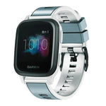 Correia de relógio em silicone com trama lisa bicolor, Para Samsung Galaxy Watch 5 Pro 45mm