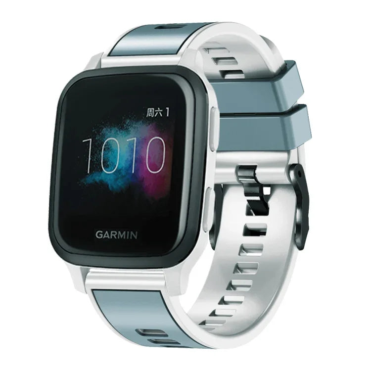Correia de relógio em silicone com trama lisa bicolor, Para Samsung Galaxy Watch 5 Pro 45mm