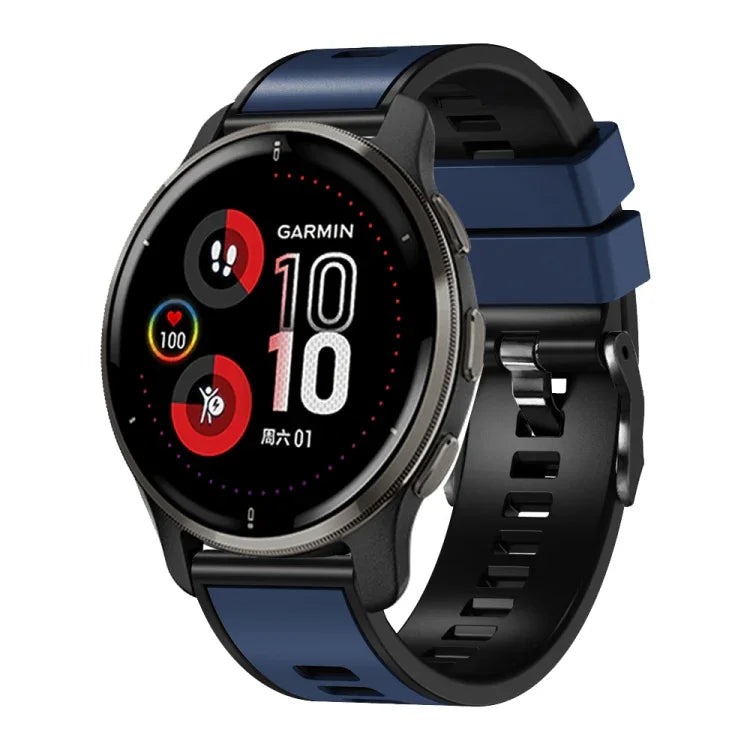 Correia de relógio em silicone com trama lisa bicolor, Para Samsung Galaxy Watch 5 Pro 45mm