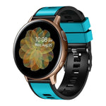 Correia de relógio em silicone com trama lisa bicolor, Para Samsung Galaxy Watch 5 Pro 45mm
