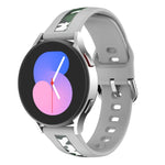 Correia de relógio em silicone com impressão de textura vertical, Para Samsung Galaxy Watch 5 40mm / 44mm, Para Samsung Galaxy Watch 5 Pro 45mm