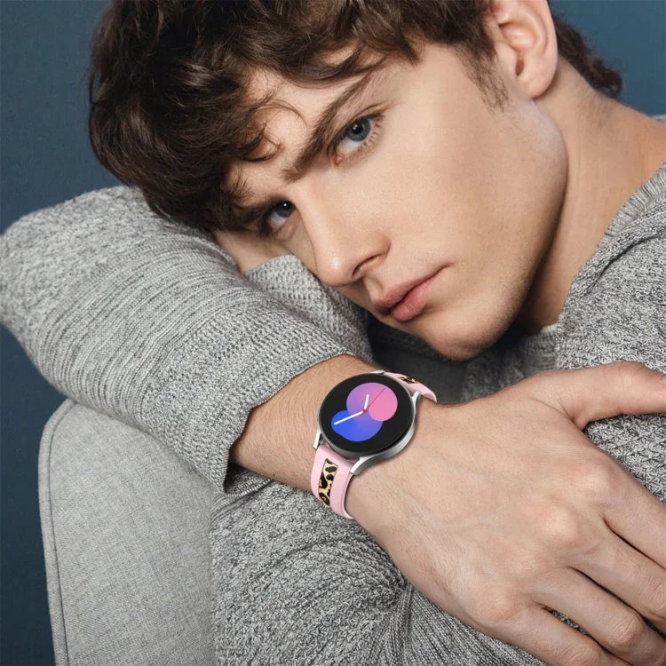 Correia de relógio em silicone com impressão de textura vertical, Para Samsung Galaxy Watch 5 40mm / 44mm, Para Samsung Galaxy Watch 5 Pro 45mm