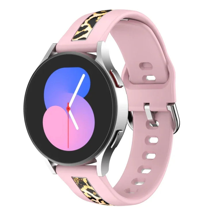 Correia de relógio em silicone com impressão de textura vertical, Para Samsung Galaxy Watch 5 40mm / 44mm, Para Samsung Galaxy Watch 5 Pro 45mm