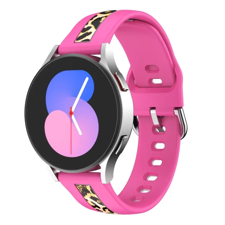Correia de relógio em silicone com impressão de textura vertical, Para Samsung Galaxy Watch 5 40mm / 44mm, Para Samsung Galaxy Watch 5 Pro 45mm