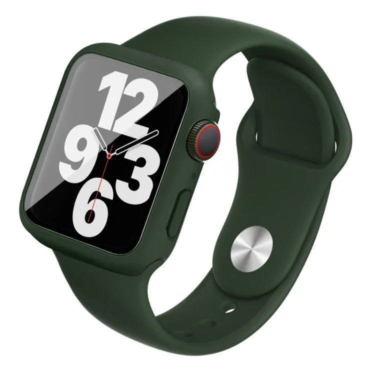 Correia de Relógio em Silicone imak com Estrutura em PC e Filme de Vidro Temperado, para Apple Watch SE 2022 40mm, para Apple Watch SE 2022 44mm