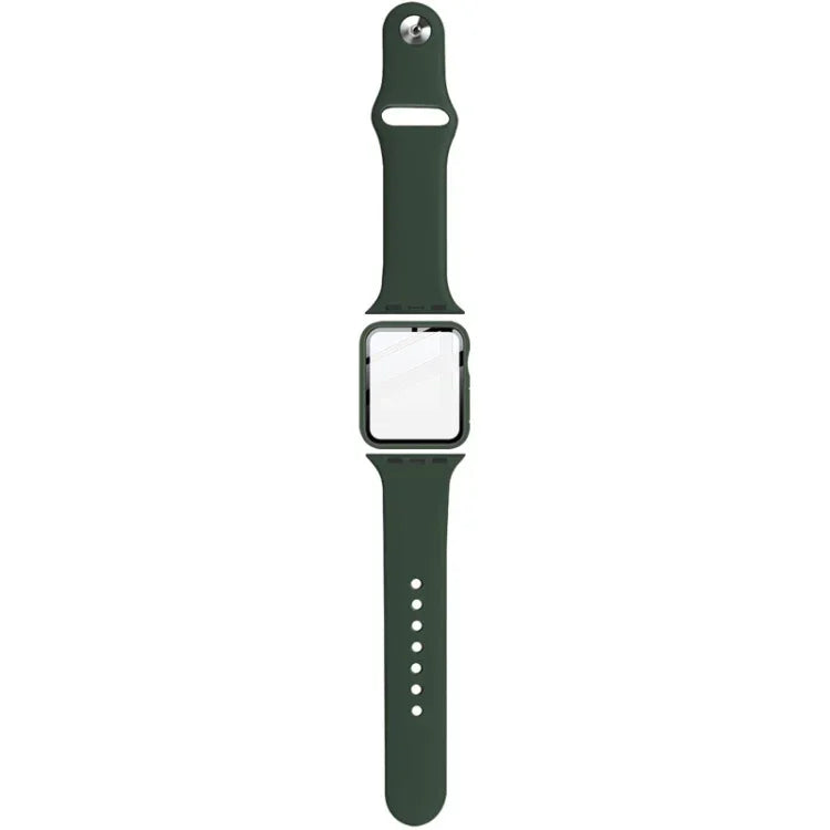 Correia de Relógio em Silicone imak com Estrutura em PC e Filme de Vidro Temperado, para Apple Watch SE 2022 40mm, para Apple Watch SE 2022 44mm