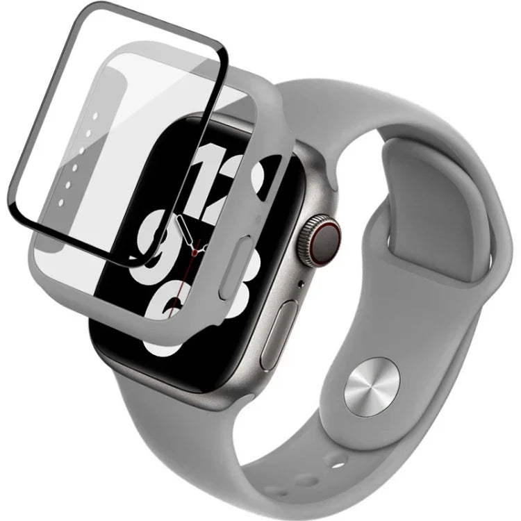 Correia de Relógio em Silicone imak com Estrutura em PC e Filme de Vidro Temperado, para Apple Watch SE 2022 40mm, para Apple Watch SE 2022 44mm