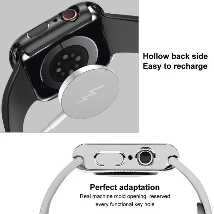 Correia de Relógio em Silicone imak com Estrutura em PC e Filme de Vidro Temperado, para Apple Watch SE 2022 40mm, para Apple Watch SE 2022 44mm
