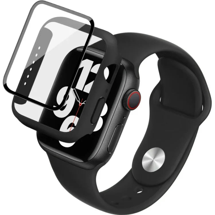 Correia de Relógio em Silicone imak com Estrutura em PC e Filme de Vidro Temperado, para Apple Watch SE 2022 40mm, para Apple Watch SE 2022 44mm