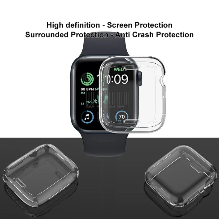 Caixa Protetora em TPU da Série UX-3 imak, para Apple Watch SE 2023 40mm / Series 4/5/6/SE 1/2/3 40mm, para Apple Watch SE 2023 44mm / Series 4/5/6/SE 1/2/3 44mm