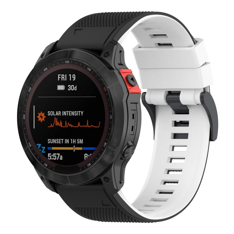 Two-color Silicone Watch Band, For Garmin Fenix 7, For Garmin Fenix 7X
