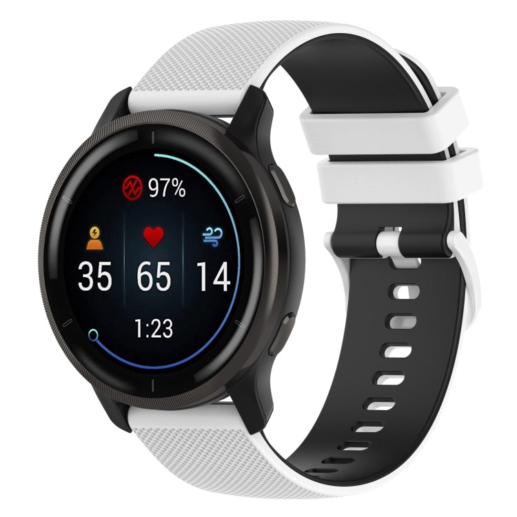 Small Plaid Texture Two-color Silicone Watch Band, For Suunto 5 Peak