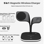 YM-UD22 Carregador Sem Fios Magnético 5 em 1 com Função de Suporte, 15W