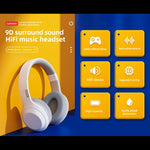 Lenovo TH10 Auscultadores Gaming Bluetooth Sem Fios com Bass, Música, Desporto e Cancelamento de Ruído, TH10 Branco, TH10 Preto