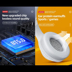 Lenovo TH10 Auscultadores Gaming Bluetooth Sem Fios com Bass, Música, Desporto e Cancelamento de Ruído, TH10 Branco, TH10 Preto
