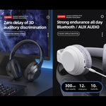 Lenovo TH10 Auscultadores Gaming Bluetooth Sem Fios com Bass, Música, Desporto e Cancelamento de Ruído, TH10 Branco, TH10 Preto
