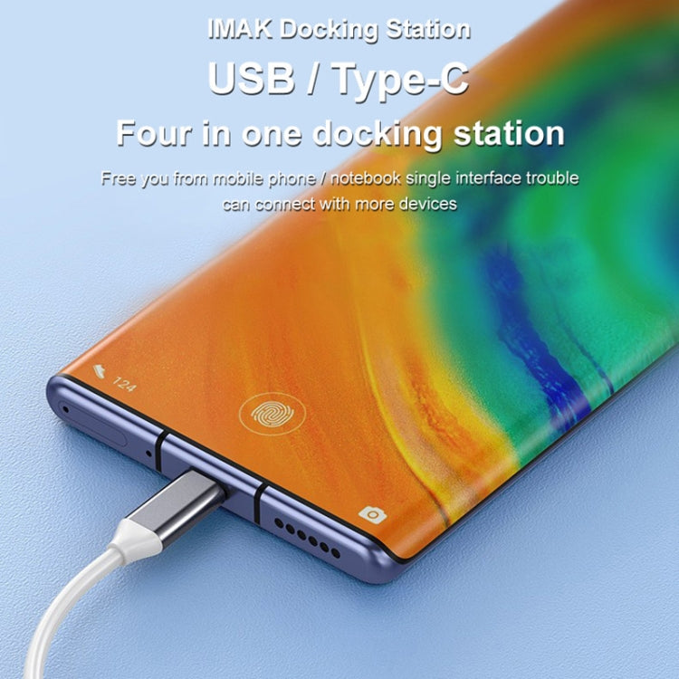 Docking Station HUB Multifuncional 4 em 1 imak, USB, USB-C / Type-C