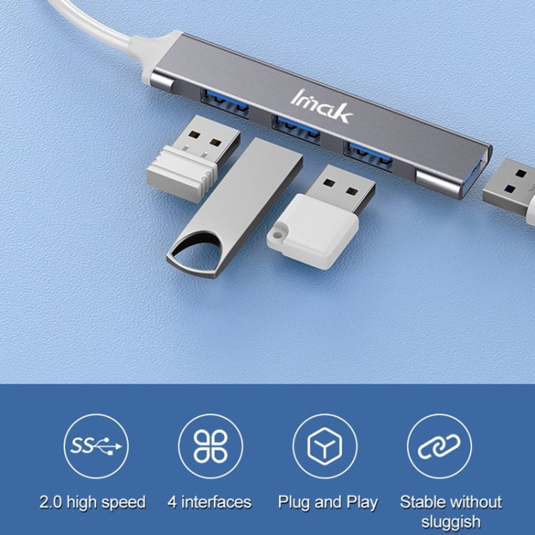 Docking Station HUB Multifuncional 4 em 1 imak, USB, USB-C / Type-C
