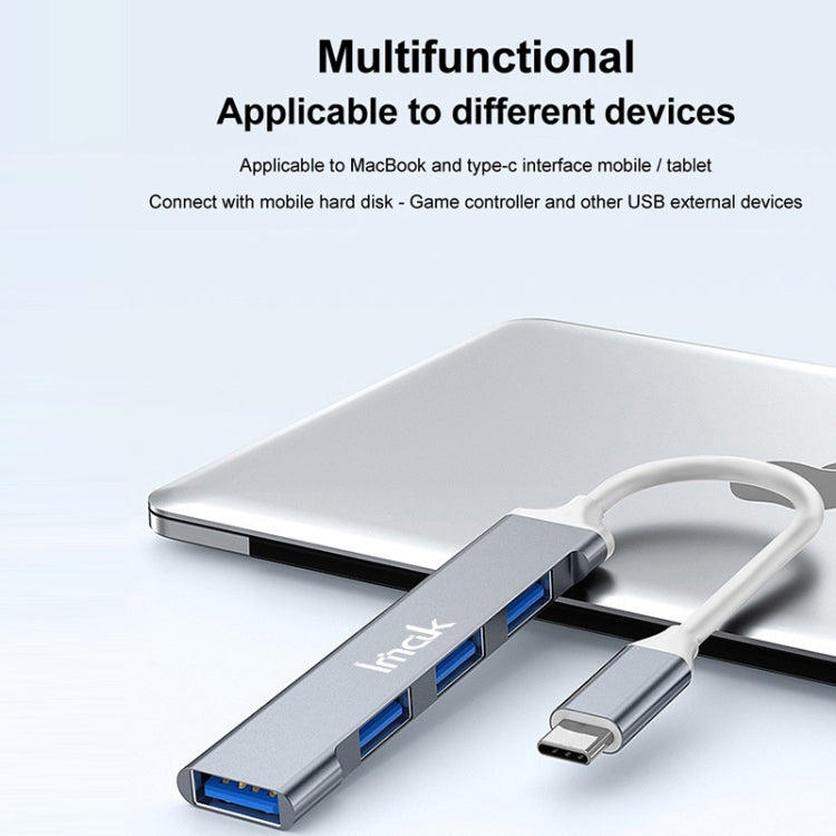 Docking Station HUB Multifuncional 4 em 1 imak, USB, USB-C / Type-C
