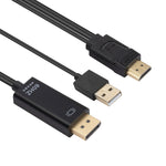 Cabo Adaptador HDMI para USB+DisplayPort com Fonte de Alimentação, Comprimento: 1,8m, 180cm