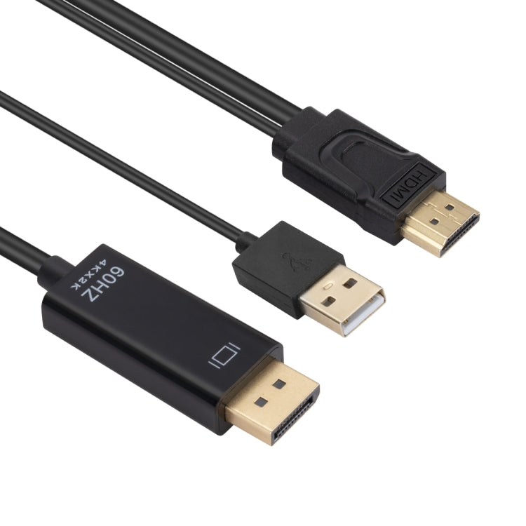 Cabo Adaptador HDMI para USB+DisplayPort com Fonte de Alimentação, Comprimento: 1,8m, 180cm